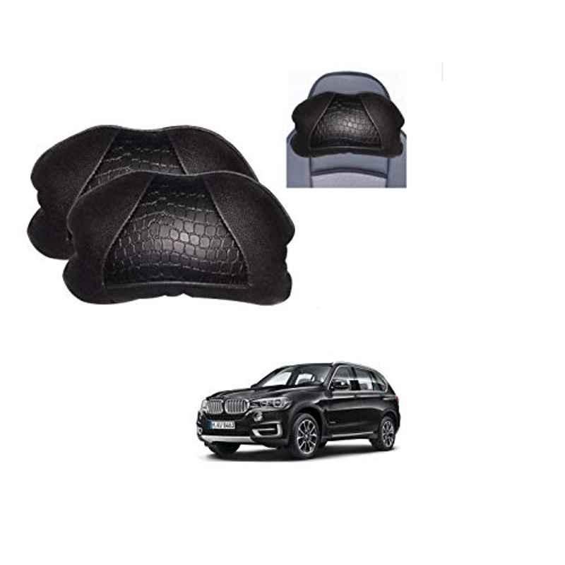 Kozdiko 2 Pcs Black Neck Rest Cushion Pillow Set for BMW X5