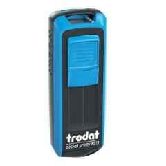 Trodat Pocket Printy 38x14mm Sky Blue Self Inking Stamp, 9511 Typo