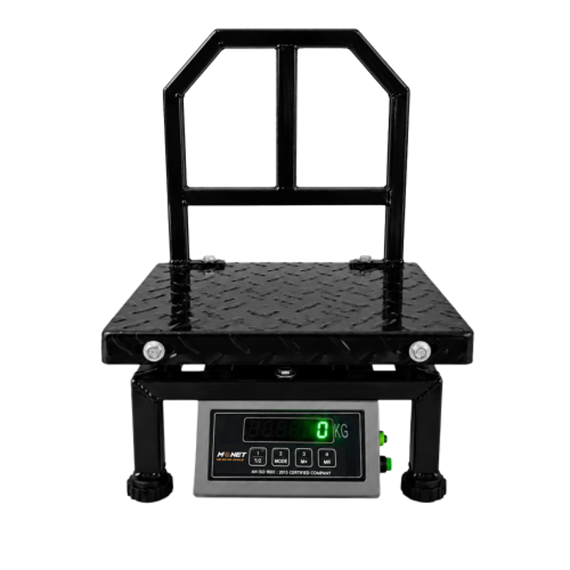 Monet 14x14 inch 120kg Mild Steel Platform Weighing Scale with Dual Display & 2 Days Battery Backup