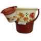 Joyo 3 Pcs 25L Plastic Brown Round Bucket, 1500ml Matching Mug & Small Bathroom Stool Set