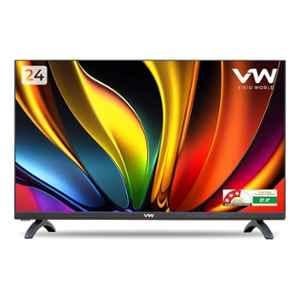 VW 24 inch 1366x768 Black HD Ready LED TV with IPE Technology, True Colour & 1 Year Warranty, VW24A