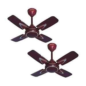 Activa Galaxy-1 50W 390rpm 4 Blade Deco Brown Ceiling Fan with 2 Years Warranty Sweep: 600 mm (Pack of 2)