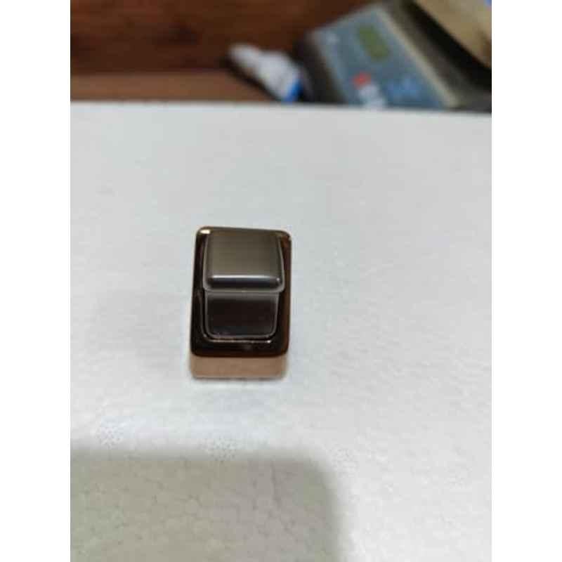 Plantex Knobs for Drawers/Drawer Knobs/Square Knobs for Cabinets/Pull-Push Knobs for Kitchen/Bedroom Drawer (Pack of 6), Rose Gold, Grey