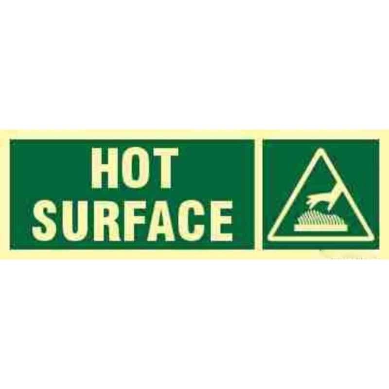 Telly Safety 4x12 inch Vinyl Hot Surface Warning Sign Board
