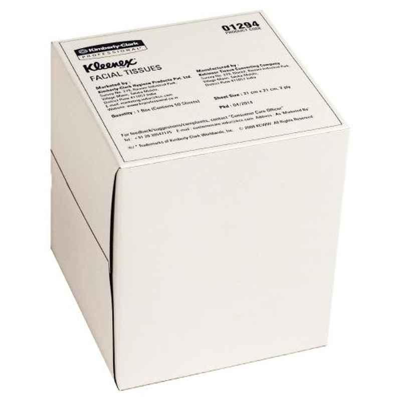 Kleenex 50 Pcs 20x20cm 2 Ply Facial Tissue Box, 1294 (Pack of 60)
