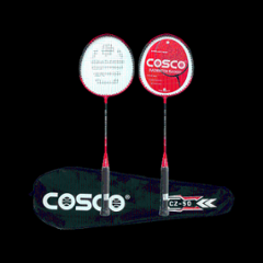 Cosco CZ 50 Twin 95.5g Red Strung Badminton Racquet (Pack of 2)