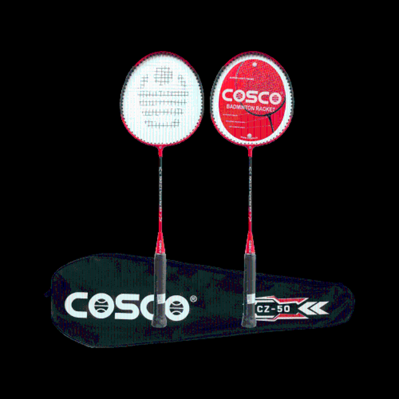 Cosco CZ 50 Twin 95.5g Red Strung Badminton Racquet (Pack of 2)