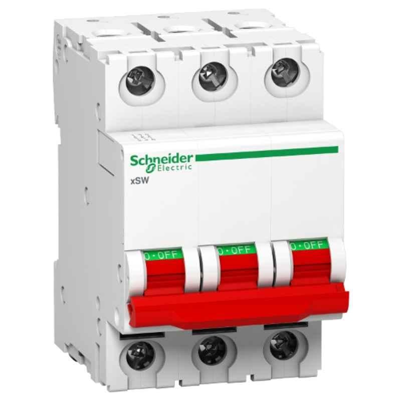 Schneider Electric Acti9 xSW 63A Three Pole Isolator, A9S3P063