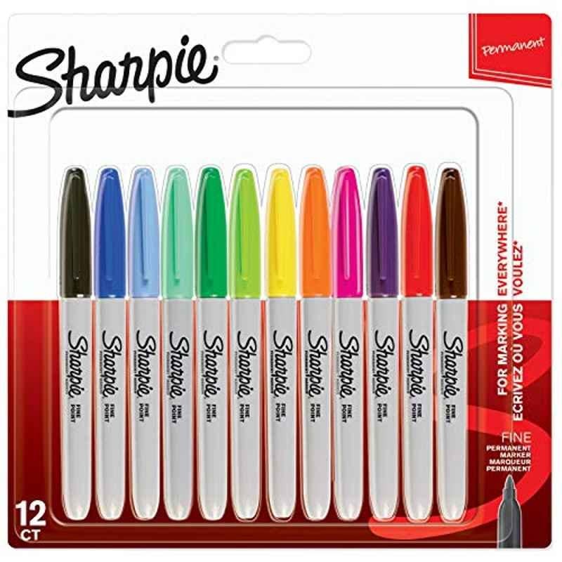 Sharpie 12Pcs Fine Tip Permanent Marker, 2065404