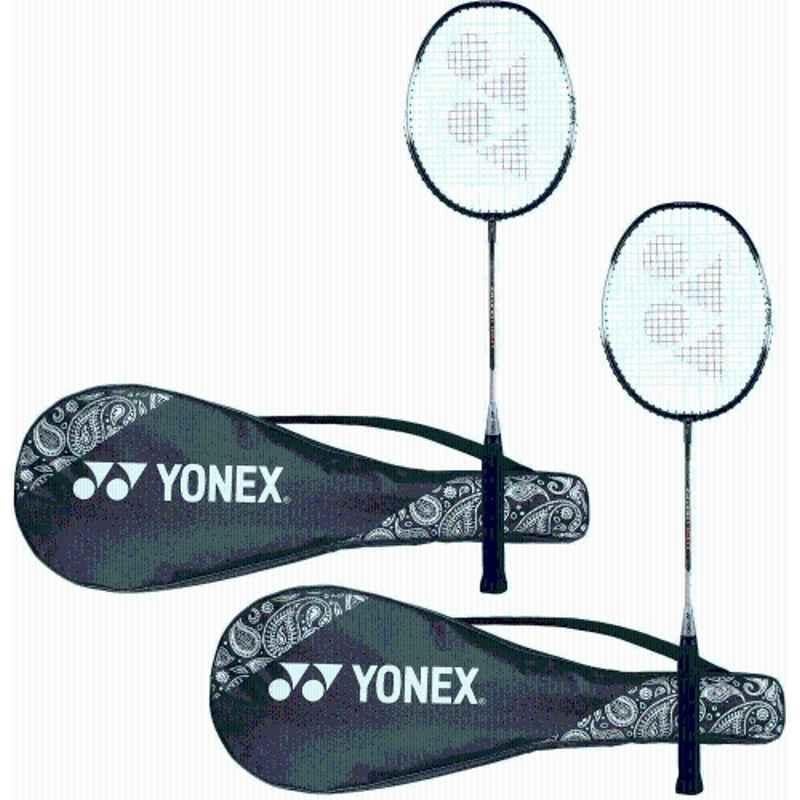 Yonex ZR 100 400g Light Grey Strung Badminton Racquet (Pack of 2)