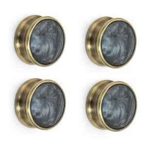 Plantex Knobs for Drawers/Drawer Knobs/Round Knob for Cabinets/Pull-Push Knob for Kitchen/Bedroom Drawers (Pack of 4) Antique Brass