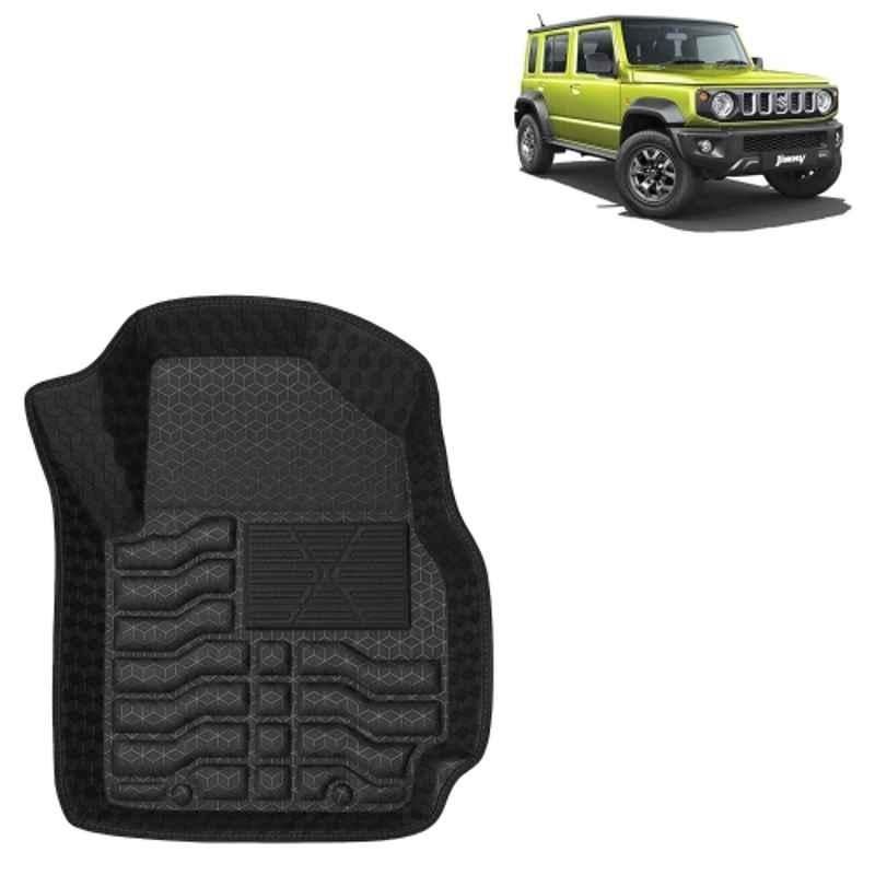 Kingsway 3 Pcs Premium 4.5D 100% Waterproof Tray Shape PVC Black Car Floor Mat Set for Maruti Suzuki Jimny 2023 Onwards All Model