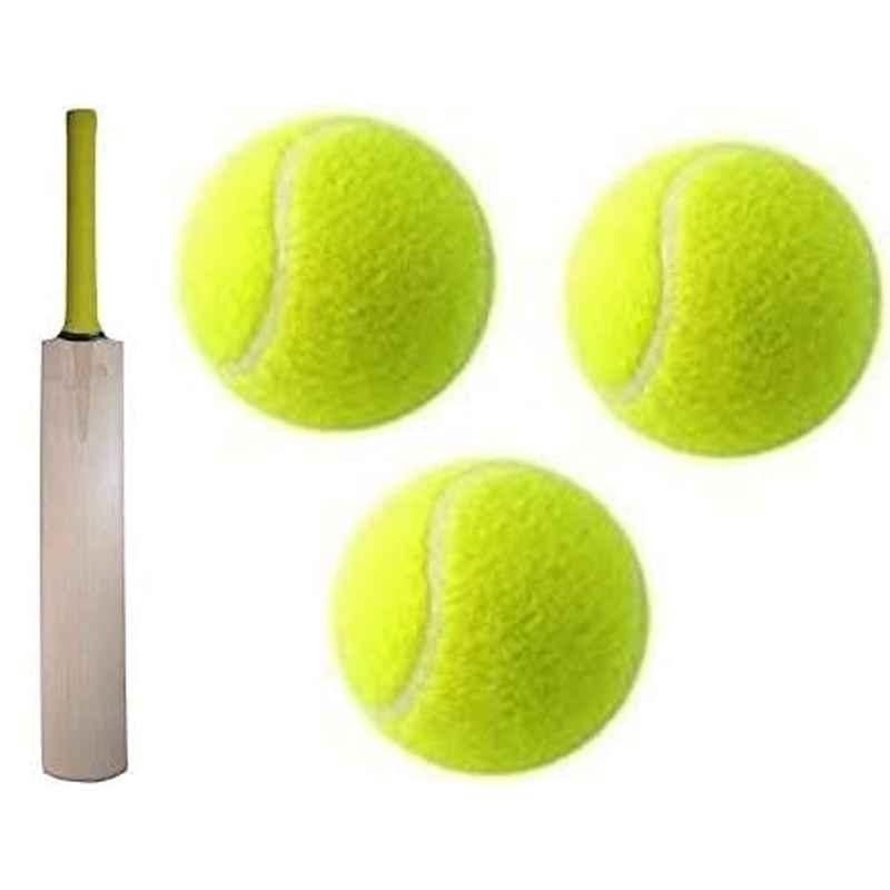 Abbasali Cricket Bat with 6 Pcs Tennis Ball Set