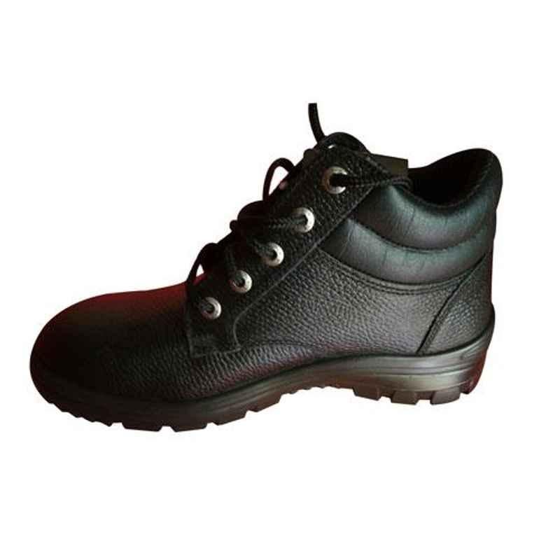Prosafe SS-BS 9043 Genuine Leather Steel Toe Black Safety Shoes, Size: 10