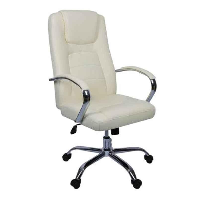 Modern India Leatherate Beige High Back Office Chair, MI245