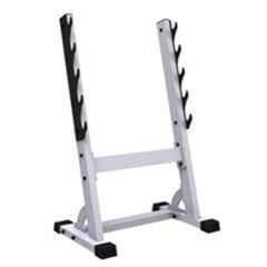 Saipro 5 Step Mild Steel Barbell Holder Stand for Olympic Barbell Support & Gym Floor Training Bar