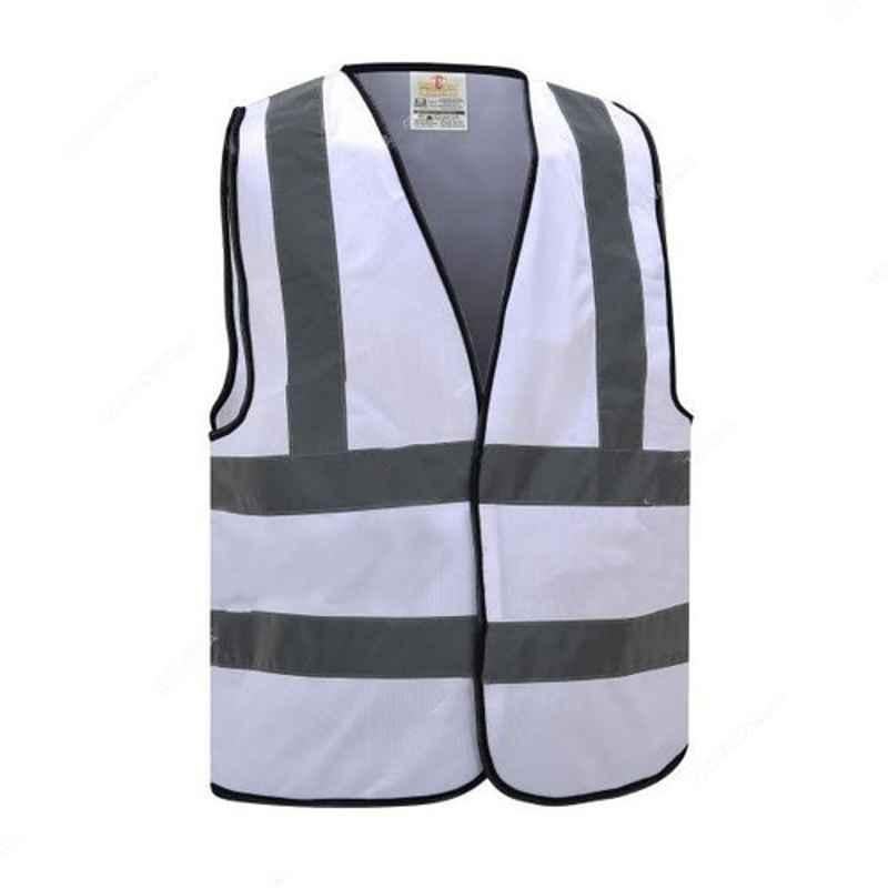 Empiral Glitter E108083307 Polyester White Safety Vest, Size: 4XL
