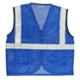 Club Twenty One Workwear Double Extra Large Blue Polyester Vest Safety Jacket with Certified Reflective Extra Tape