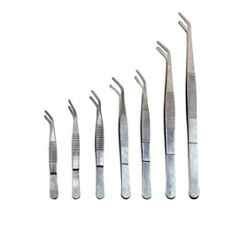 Forgesy 7 Pcs Stainless Steel Dental Precision Bent Forceps Set, X10