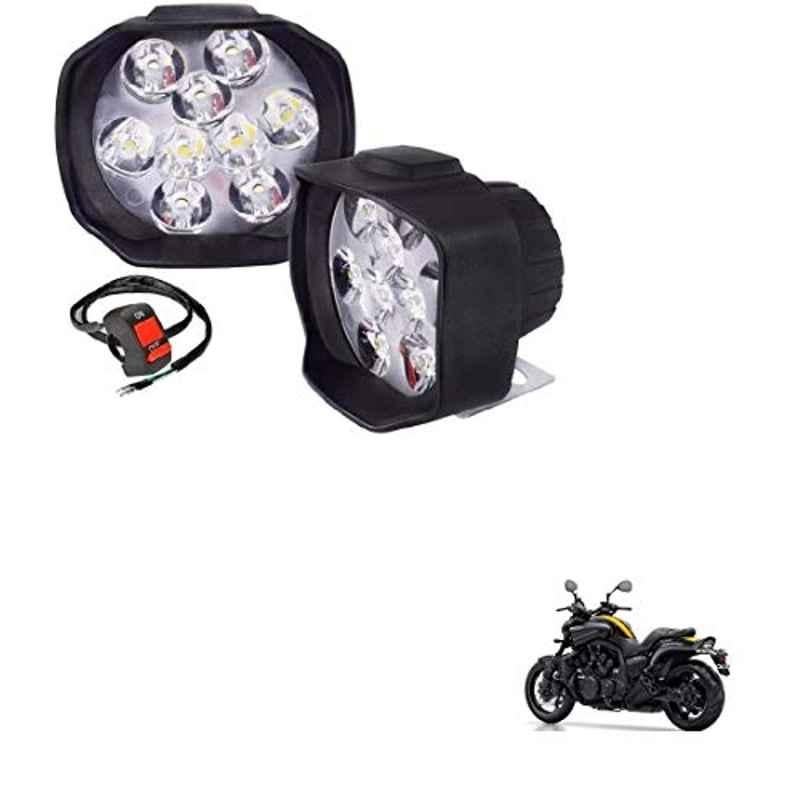 Kozdiko 2 Pcs Sheen 9 LED 6000k Cree LED Transformer Bumble Bee Style LED Fog Light Set for Yamaha VMAX