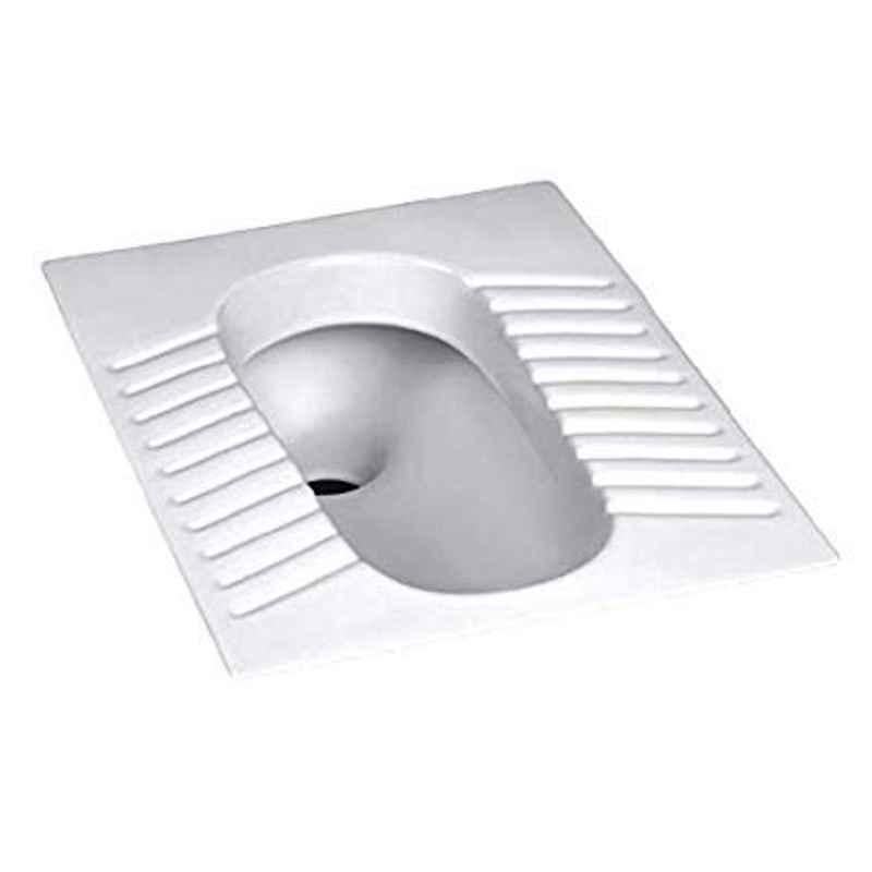 InArt 18x14x5.5 inch Ceramic Saffron Sanitaryware Indian Toilet Seat for Bathroom, INA-660