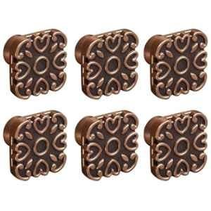 Plantex Knobs for Drawer/Square Drawer Knobs/Knobs for Cabinets/Pull-Push Knobs for Kitchen/Bedroom Drawer (Pack of 6) DTK-299, Antique Copper