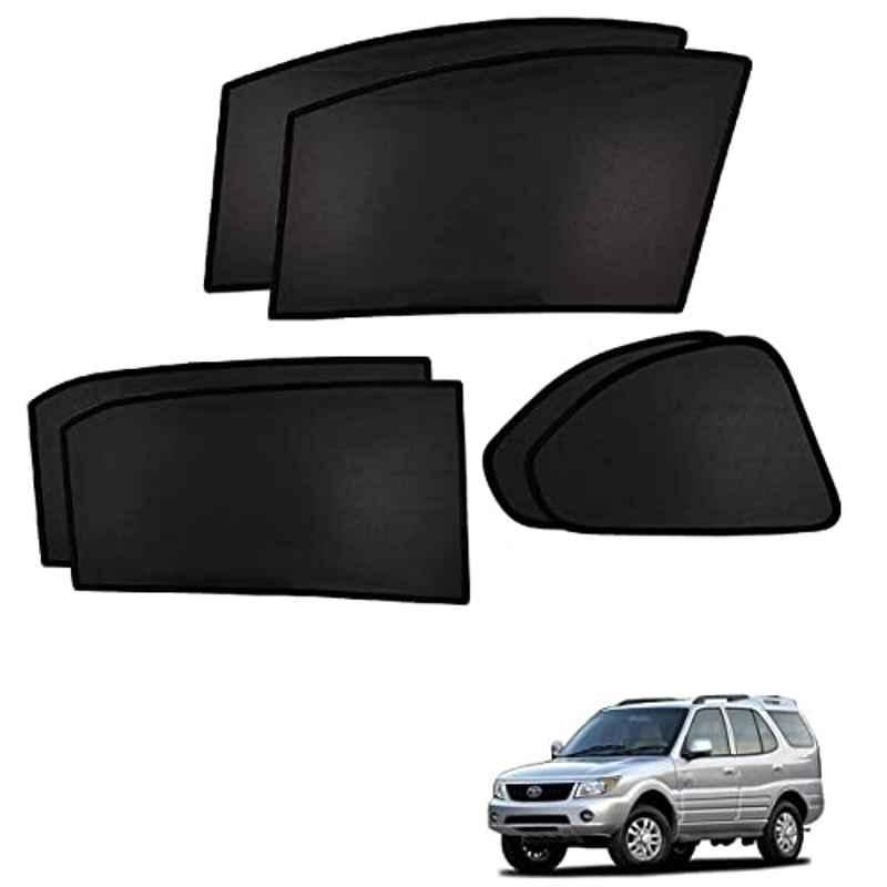 Kozdiko 6 Pcs Custom Fit Non Magnetic Curtains Mesh Car Sun Shade Set for Tata Safari Old