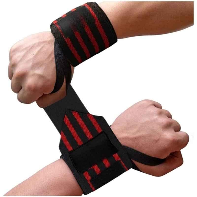 Shopeleven Polyester & Cotton Wrist Support Band with Adjustable Straps & Thumb Loops