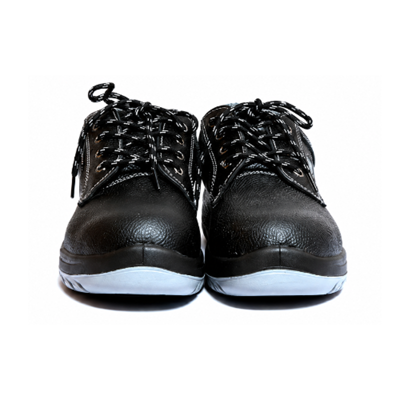 Darit Rockrooster Leather Steel Toe Black Work Safety Shoes, ES-261-12, Size: 12