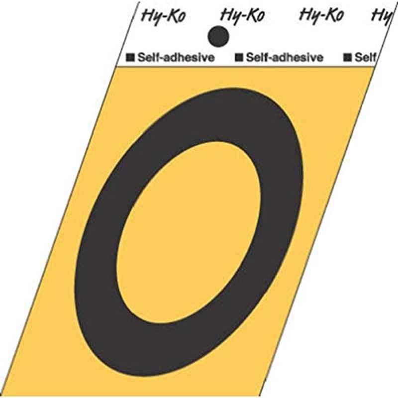 HY-KO GG-25/O 3-1/2 inch Aluminium Black Adhesive Letter O, 107170