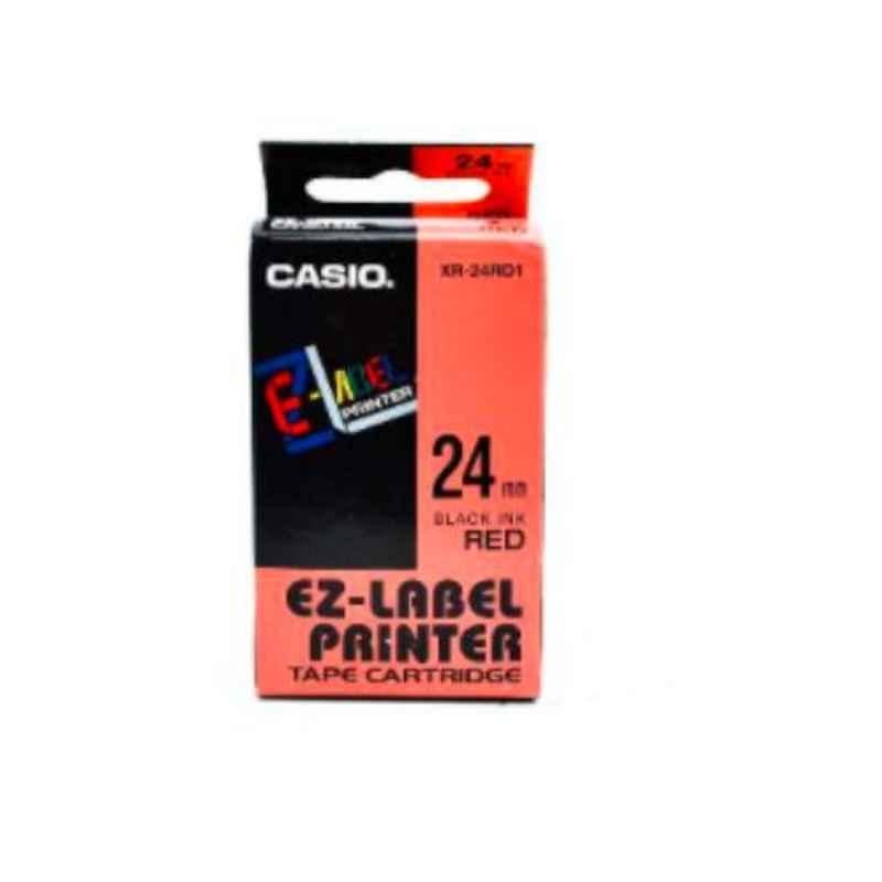 Casio XR-24RD1 24mm Label Printer Tape Cartridge, Length: 8 m