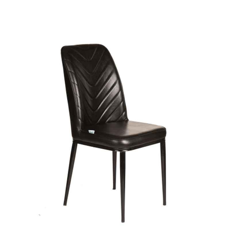 Teal Vogue Faux Leather Black Dining Chair, 19002455