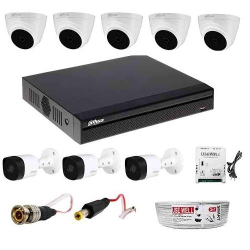 Dahua Full Hd 2MP Cctv Cameras Combo Kit with 5 Dome & 3 Bullet