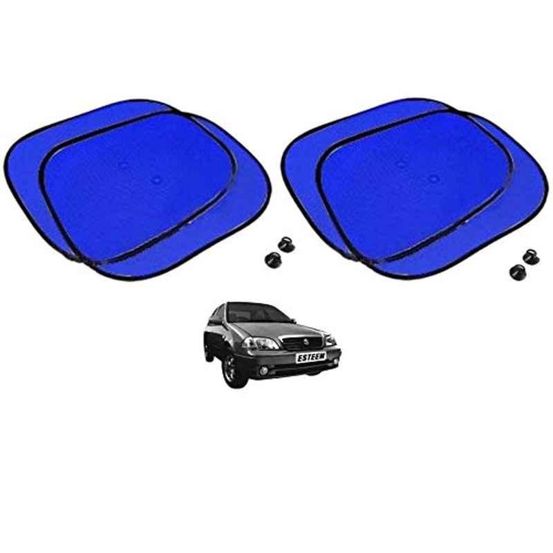 Kozdiko 4 Pcs Blue Chipkoo Car Window Sunshade Curtain Set for Maruti Suzuki Esteem, koz_82945