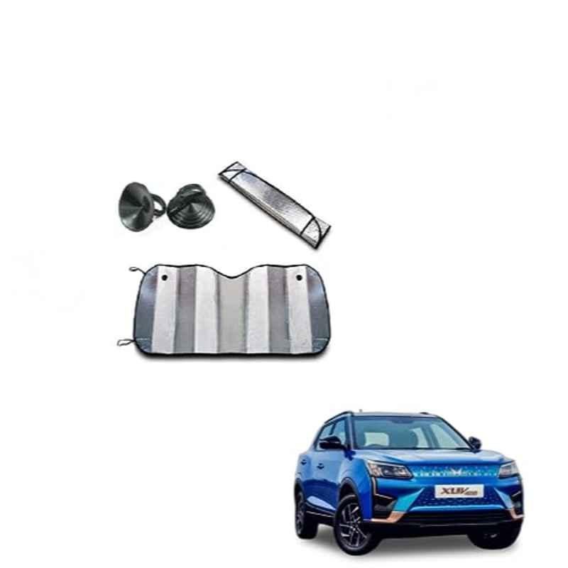 Kozdiko Aluminium Foil UV Protection Silver Windshield Sun Shade for Mahindra Xuv 400