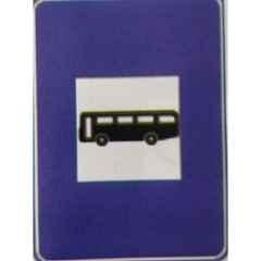 Ladwa Aluminium Blue Bus Stop Informative Retro Reflective Road Signage, LSI-IMBSB-BS