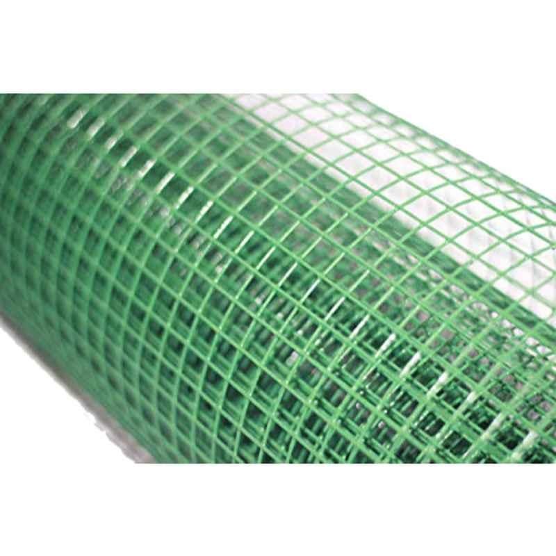1.2 inch 15m Alloy Steel & PVC Green Garden Fencing Mesh, 10 kg