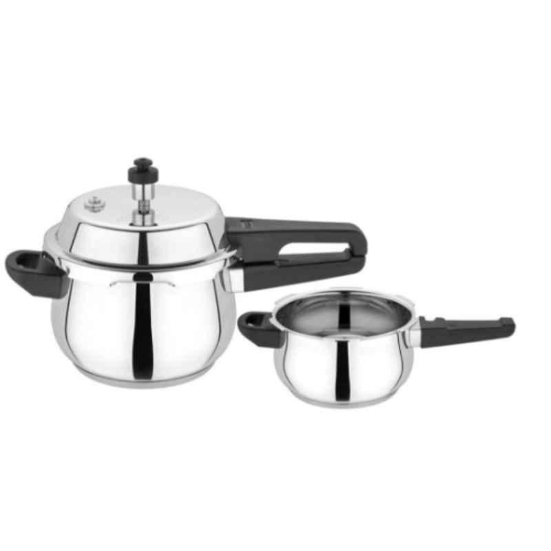 Buy Atalso 3 2 Litre Stainless Steel Handi Tri Ply Cooker Combo