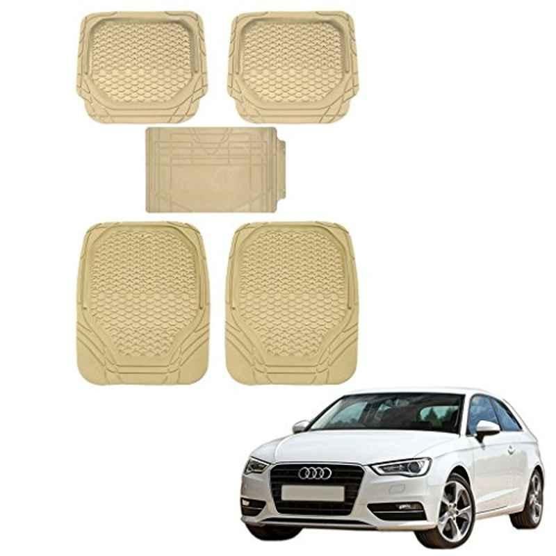 Kozdiko 5 Pcs 8855TW Beige Car Foot Mat Set for Audi A3, koz_17767