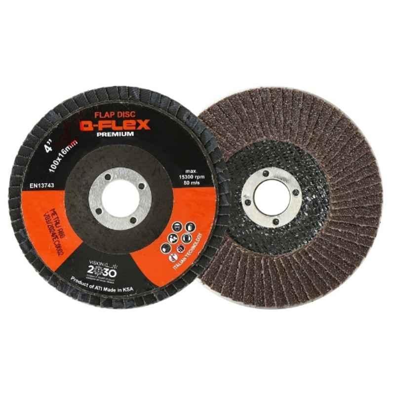 Q-Flex 100x16mm A80 T27 Aluminium Flap Disc for Metal, VET