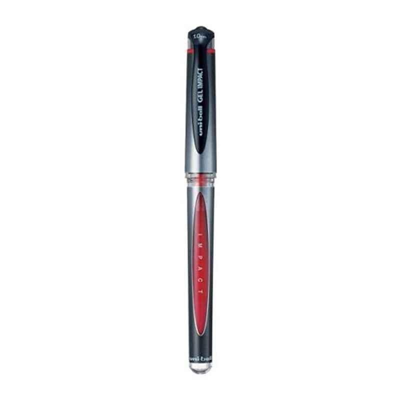 Uniball UM-153S 1.0mm Red Super Smooth Gel Ink Pen, NDS-136 (Pack of 12)