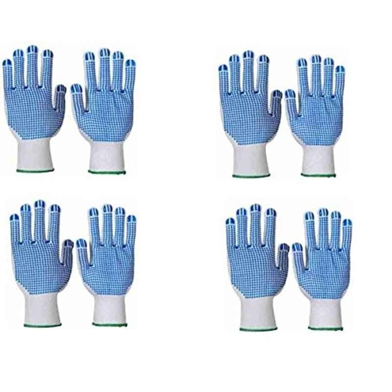 Sai Safety White Regular Dotted Gloves (Pack of 50)