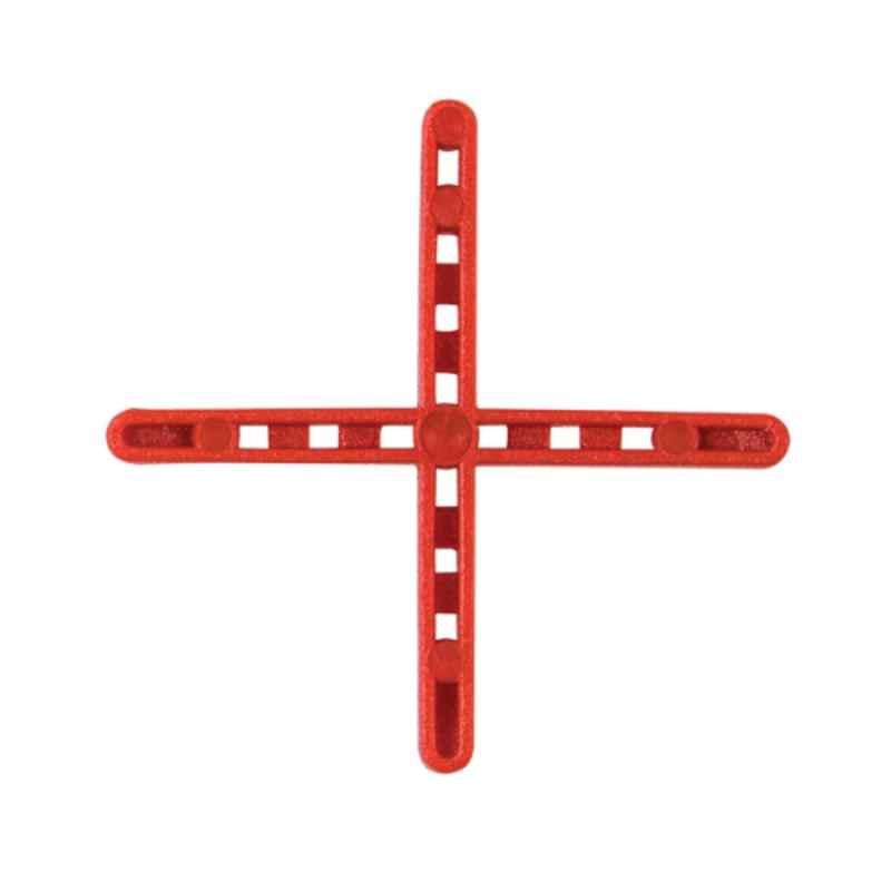 Beorol 200Pcs 3.7cmx3mm Polyethylene Red Tile Cross Set, K3V