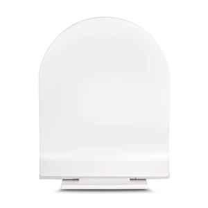 Elegant Casa A-11 43x35cm Polypropylene Sleek Design Soft-Closing Round White Commode Seat Cover