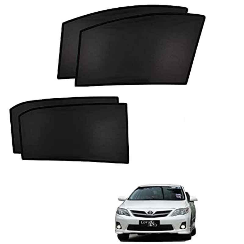 Kozdiko 4 Pcs Custom Fit Non Magnetic Curtains Mesh Car Sun Shade Set for Toyota Corolla Old Altis