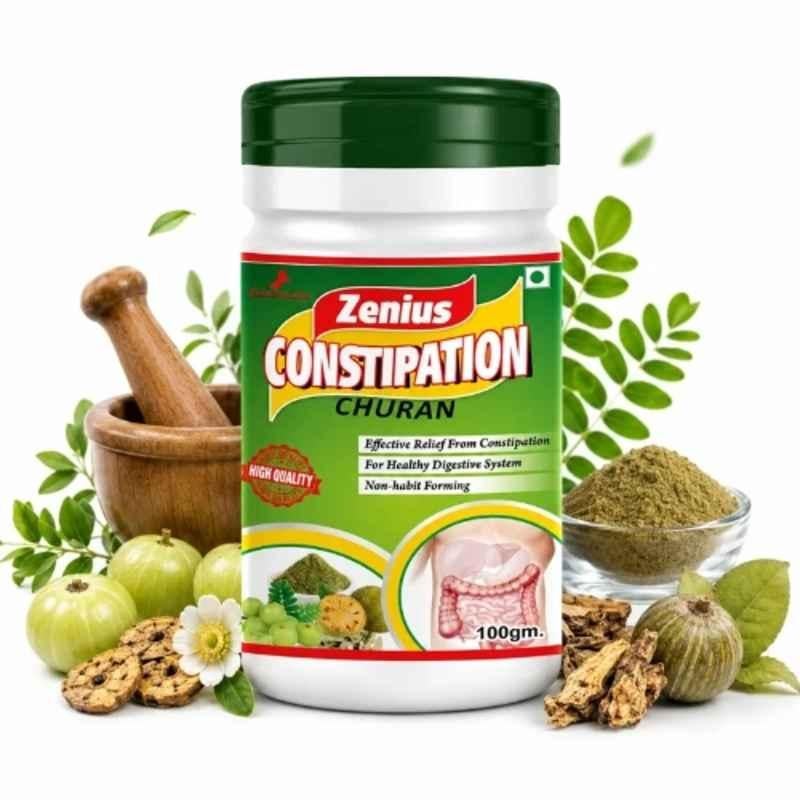Zenius India 100g Constipation Churan with Amla, Harad, Baheda, Senna, Saindhav, Amaltas, Sajjikhar & Baelgiri for Digestive & Gut Wellness