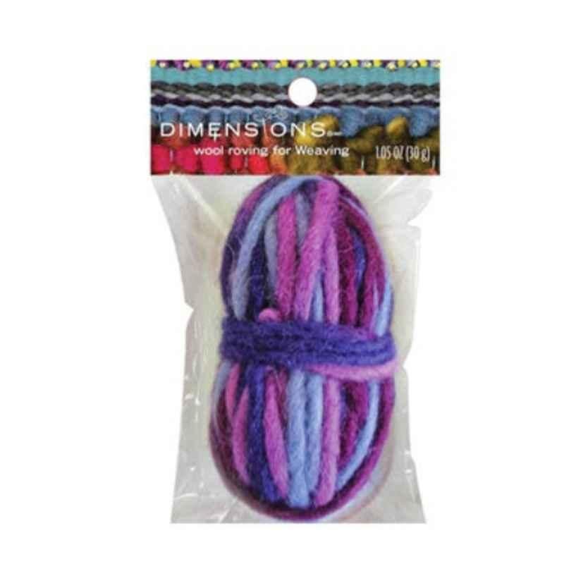Dimensions 30g Purple Variegated Pencil Roving for Weaving