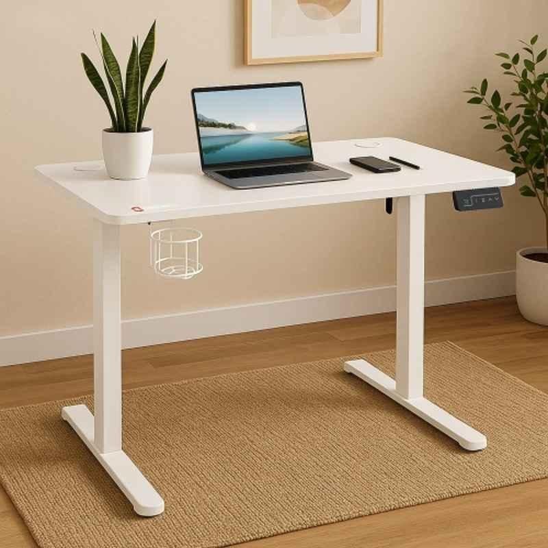 Cellbell Ergolift White Height Adjustable Table for Office Work, CBHKFOC1369-SF_P