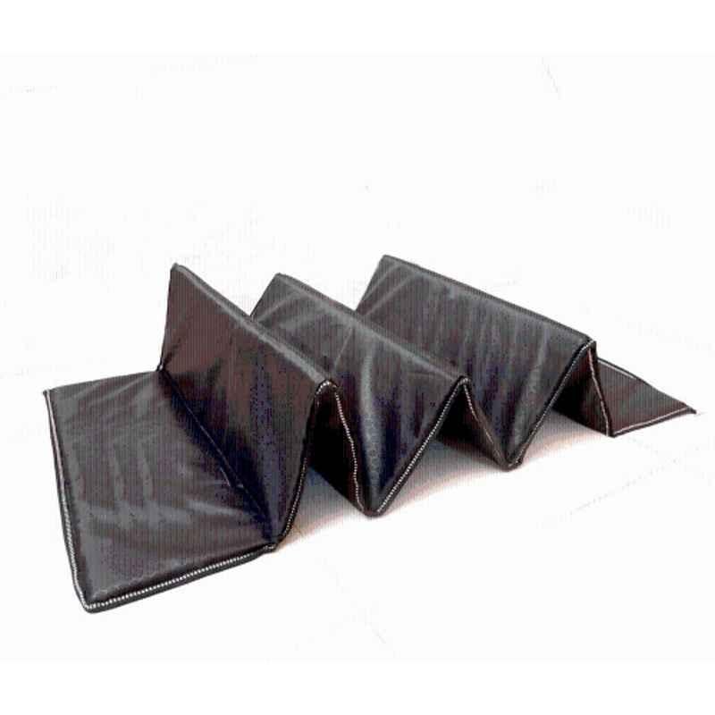 Matrica 18mm Black Folding Gymnastics Gym Exercise Stretching Yoga Mat with Carrying Case