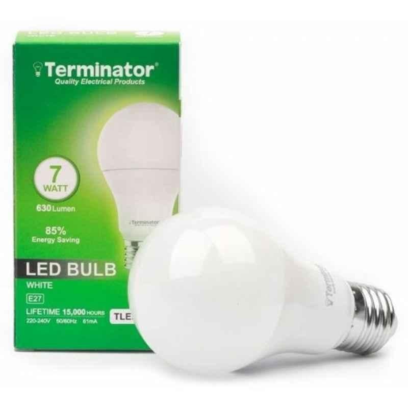 Terminator 220-240V E27 6500K White LED Bulb, TLEDB-7W